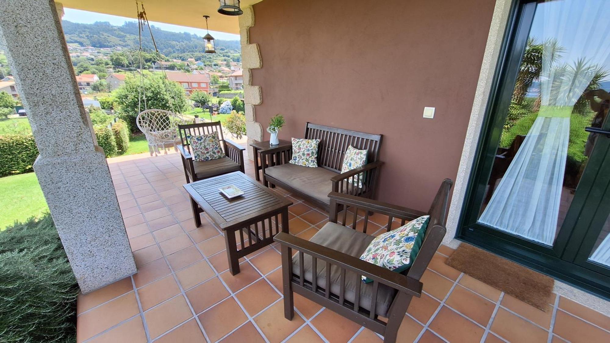 Chalet Rural 400 M Playa Piscina Barbacoa Chimenea Bueu Kültér fotó