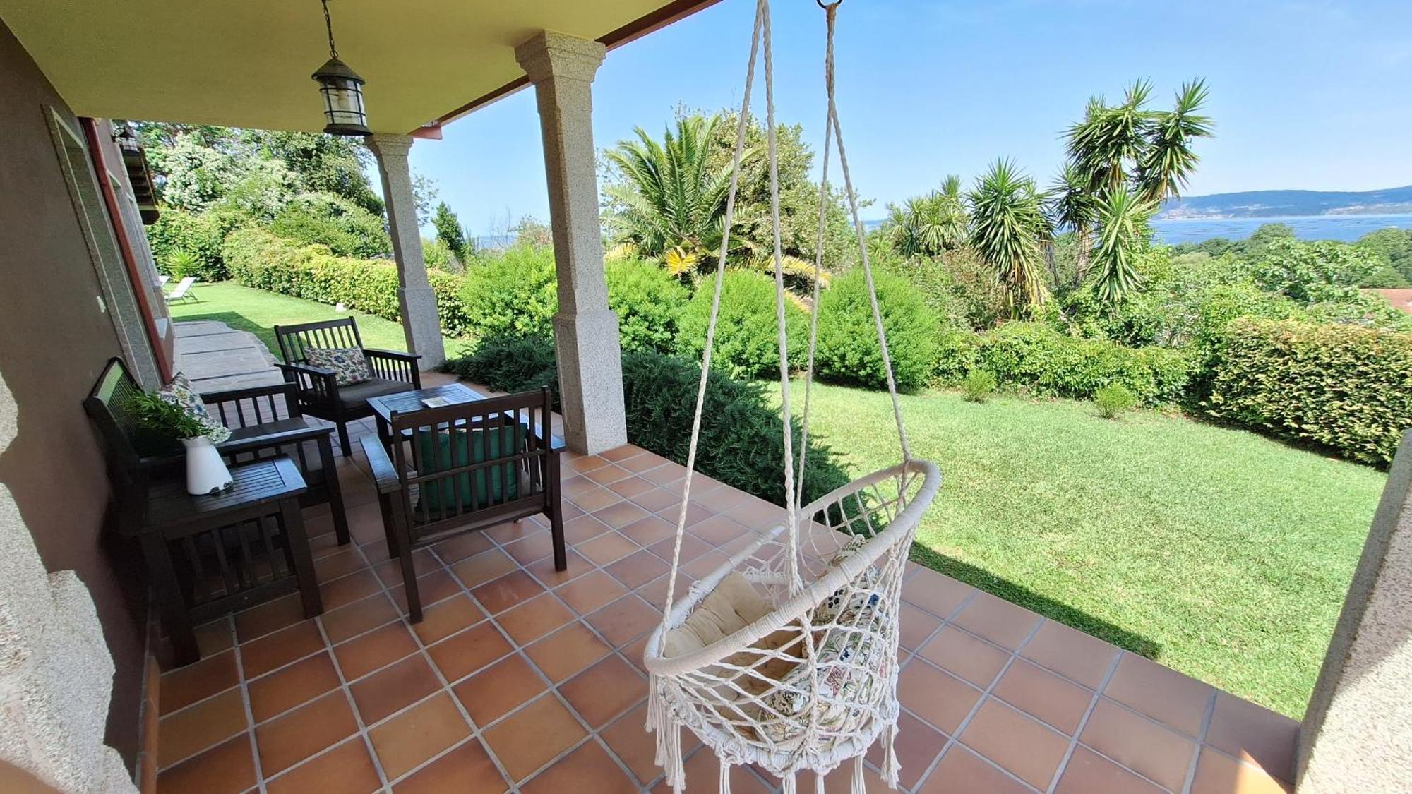 Chalet Rural 400 M Playa Piscina Barbacoa Chimenea Bueu Kültér fotó