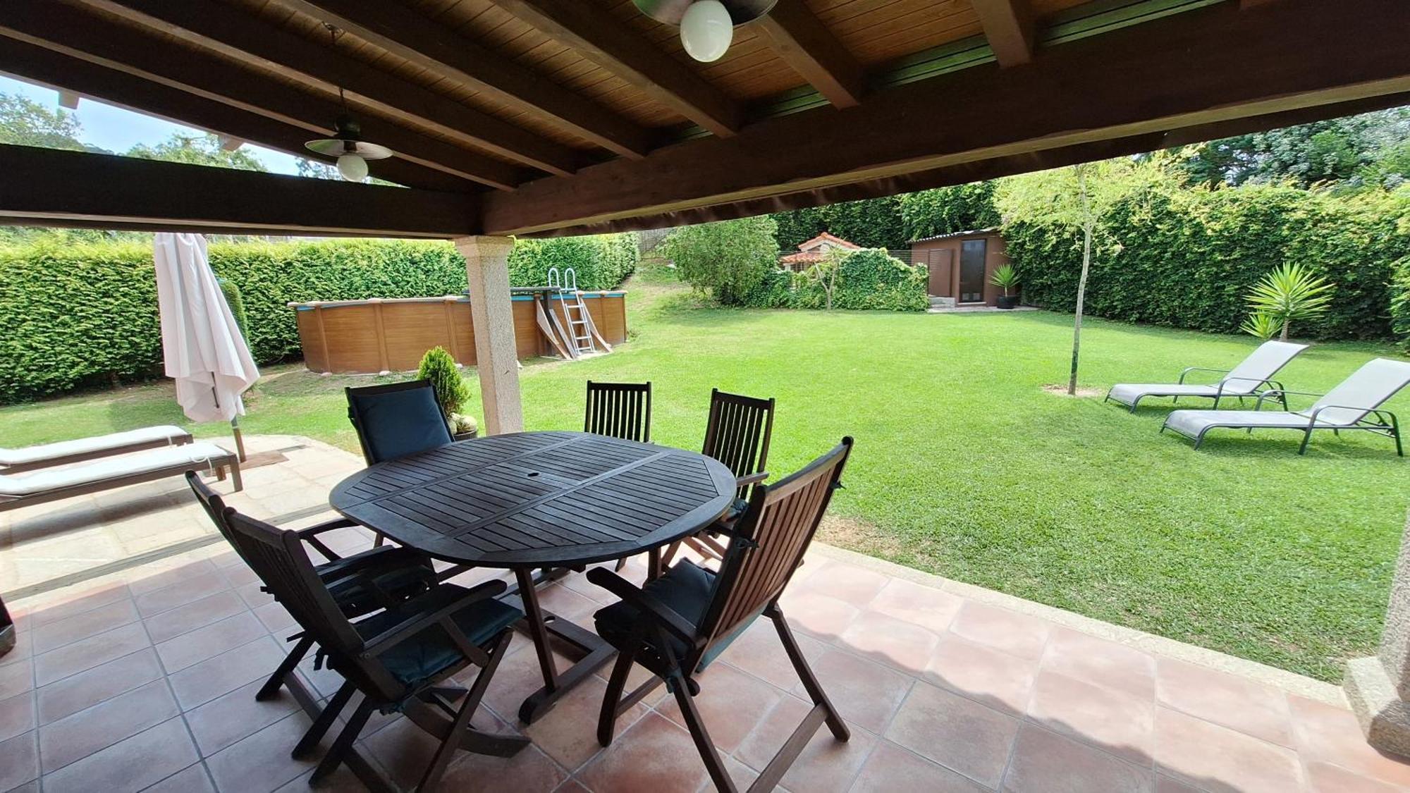 Chalet Rural 400 M Playa Piscina Barbacoa Chimenea Bueu Kültér fotó