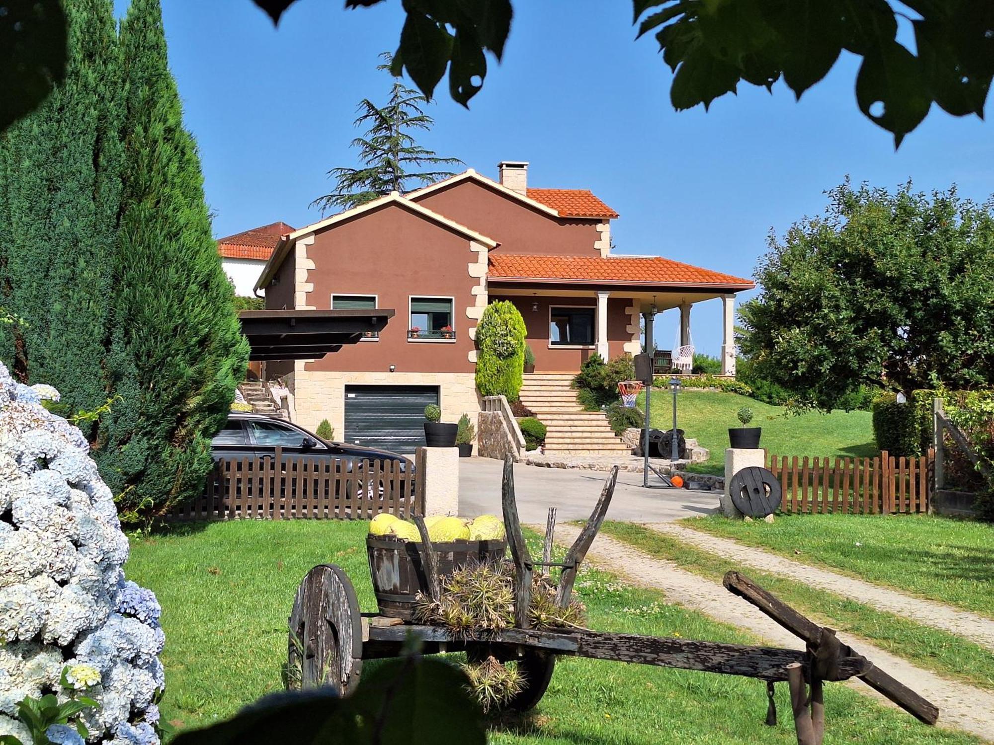 Chalet Rural 400 M Playa Piscina Barbacoa Chimenea Bueu Kültér fotó
